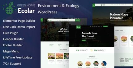 Ecolar (v2.0.1) Environment & Ecology WordPress Theme