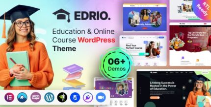 Edrio (v1.0) Education & Online Course WordPress Theme