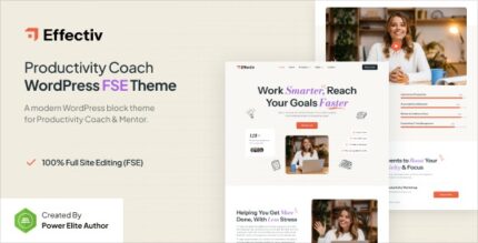 Effectiv (v1.0.0) Productivity Coach & Mentor FSE WordPress Theme