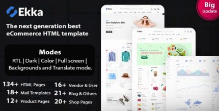 Ekka (v3.8) Ecommerce HTML Template + Admin Dashboard