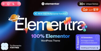 Elementra (v1.1.1) 100% Elementor WordPress Theme (Activated**)