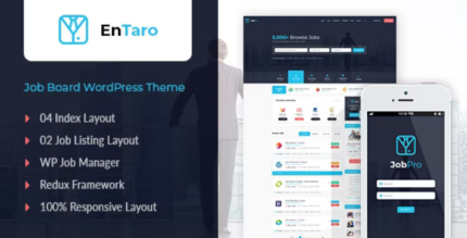 Entaro v3.40 Job Portal WordPress Theme