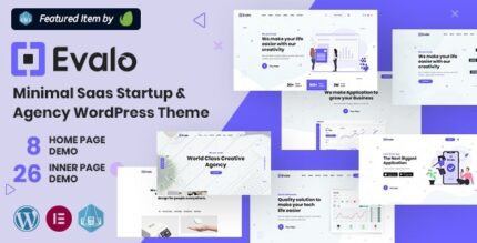 Evalo (v1.9.0) Minimal SaaS Startup & Agency WordPress Theme