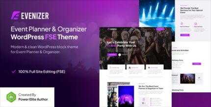 Evenizer (v1.0.2) Event Planner & Organizer FSE WordPress Theme