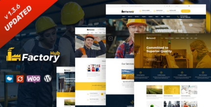 Factory HUB (v1.4.8) Industry and Construction WordPress Theme