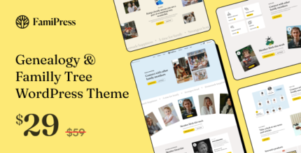FamiPress (v1.1.6) Genealogy and Family Tree WordPress Theme