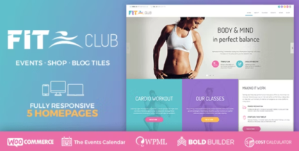 Fitness Club v1.4.8 Health & Gym WordPress