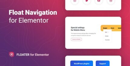 Floater (v1.0.9) Sticky Navigation Menu for Elementor