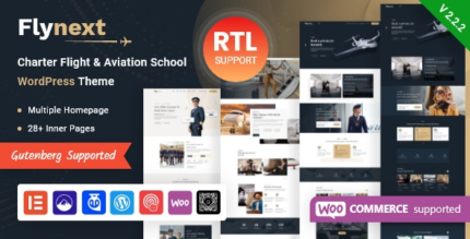 Flynext (v2.2.7) Multipurpose Aviation WordPress Theme + RTL