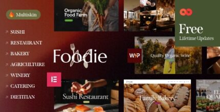 Foodie (v1.9.0) Food & Wine Elementor Multiskin WordPress Theme