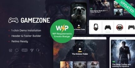 Gamezone (v1.1.11) Gaming Blog & Store WordPress Theme