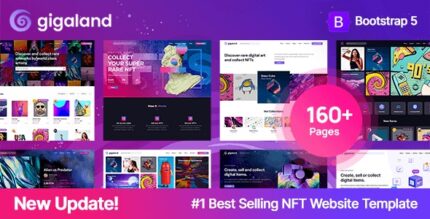 Gigaland (v2.2.2) NFT Marketplace HTML Template