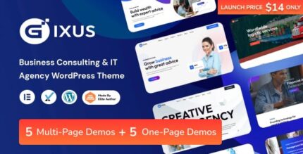 Gixus (v2.7) Business Consulting & IT Agency WordPress