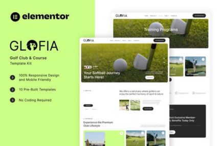 Glofia 2025-05-20 – Golf Club & Course Elementor Template Kit