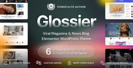 Glossier v1.2.1 Newspaper & Viral Magazine WordPress Theme