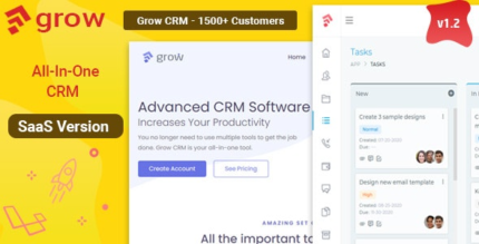 Grow CRM SaaS v2.9 Laravel Project Management – Multitenancy (Activated)