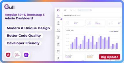 Gull 19.0.0 – Angular 15+ Bootstrap Admin Dashboard Template