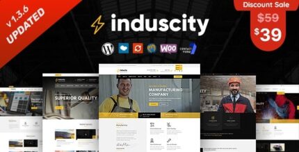 Induscity (v1.4.9) Factory and Manufacturing WordPress Theme