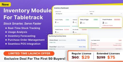 Inventory Module for Tabletrack v1.0.60