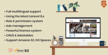 LaraMag v7.5.8 Laravel News & Magazine Multilingual System [Activated]