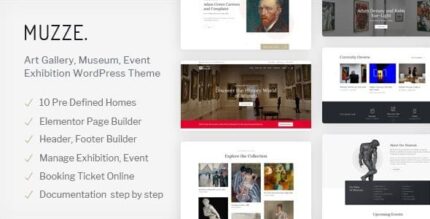 Muzze (v1.7.2) Museum Art Gallery Exhibition WordPress Theme
