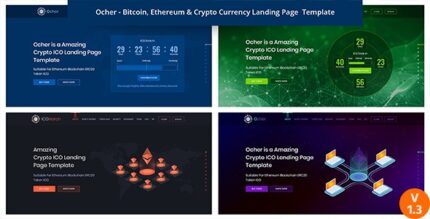 Ocher v2.0 – Bitcoin, Ethereum & Cryptocurrency HTML Landing Page Template