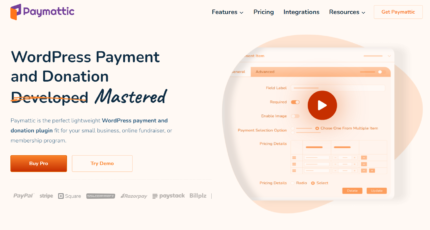 Paymattic Pro (v4.6.11) WordPress Payment and Donation