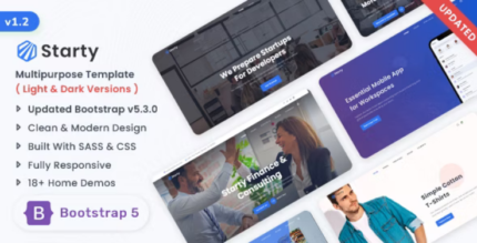Starty v1.2.0 Multipurpose Bootstrap 5 Landing Template