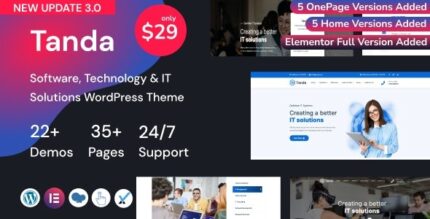 Tanda (v1.7) Technology & IT Solutions WordPress Theme