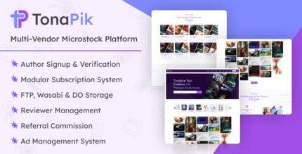 TonaPik v1.0.0 – Multi Vendor Microstock Platform