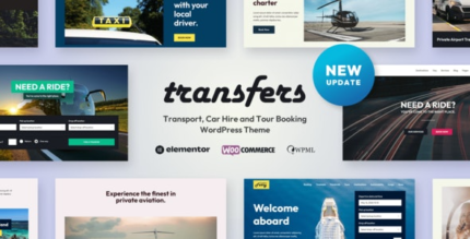 Transfers (v2.09) Transport and Car Hire WordPress Theme
