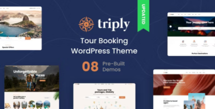 Triply (v2.4.8) Tour Booking WordPress Theme