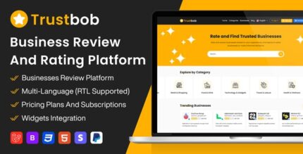 Trustbob v1.1 – Business Review And Rating Platform (SAAS) [Activated]