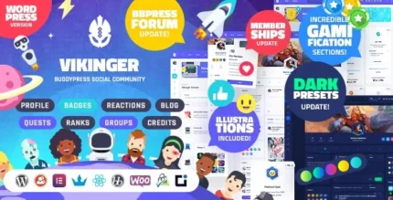 Vikinger (v1.9.40) BuddyPress and GamiPress Social Community