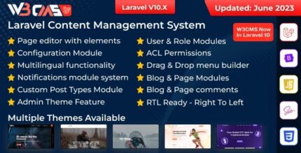 (v2.6) W3CMS-Laravel | Content Management System