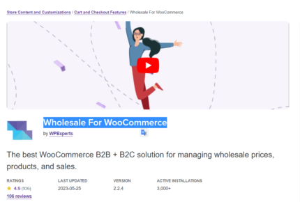 Wholesale For WooCommerce v2.7.0 (WPExperts)