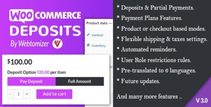 WooCommerce Deposits (v4.6.10) Partial Payments Plugin