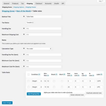 WooCommerce Table Rate Shipping (v3.6.2)