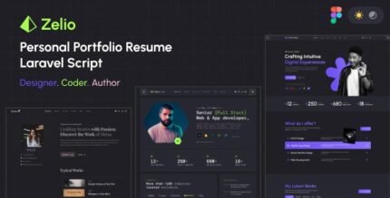 Zelio v1.1.7 Personal Portfolio Resume Laravel Script [Activated]