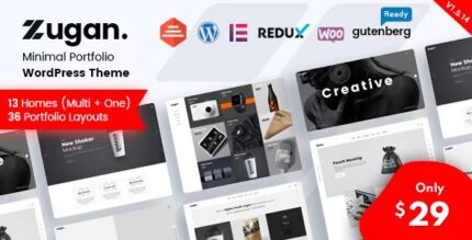 Zugan v1.6.6 Minimal Portfolio WordPress Theme
