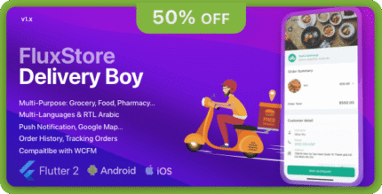 FluxStore Delivery Boy (v5.4) Flutter App for Woocommerce