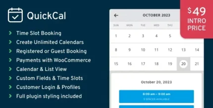 QuickCal (v1.0.16) Appointment Booking Calendar for WordPress
